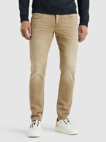 Dżinsy - Slim fit - w kolorze beżowym