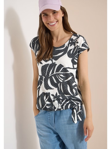 Shirt in Anthrazit/ Weiß