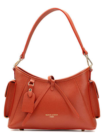 Leren schoudertas "Kate" terracotta - (B)40 x (H)12 x (D)10 cm