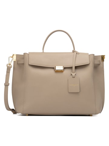 Leren handtas "Kellie" beige - (B)36 x (H)28 x (D)10 cm