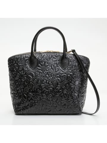 Skórzana torebka "Madison" w kolorze czarnym - 38,5 x 27,5 x 15,7 cm