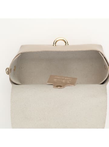 Leren schoudertas "Zephyr" beige - (B)16 x (H)10 x (D)9 cm