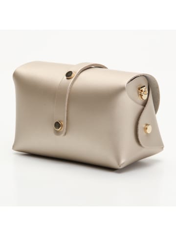 Leren schoudertas "Zephyr" beige - (B)16 x (H)10 x (D)9 cm