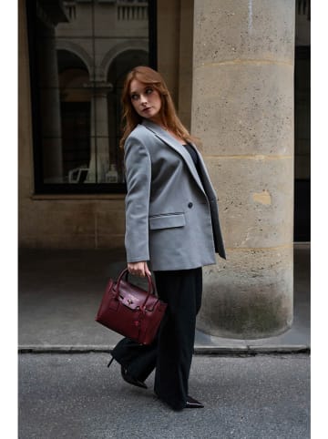 Leder-Henkeltasche "Jeny" in Bordeaux - (B)25 x (H)19 x (T)7 cm