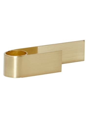 Świecznik "Roll" w kolorze złotym - 12 x 2 x 3 cm