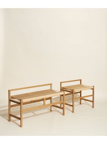 Ławka "Heritage" w kolorze beżowym - 100 x 55 x 41 cm