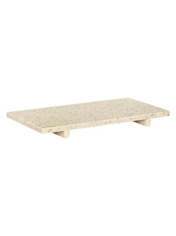 Dienblad "Terrazzo" crème - (L)40 x (B)20 cm