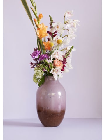 Wazon "Posy" w kolorze jasnoróżowo-brązowym - wys. 37 x Ø 21 cm