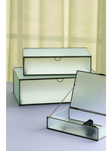 3-delige set: opbergdozen "Ripple" zilver