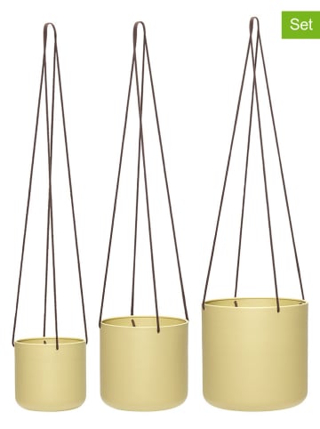 Wiszące doniczki (3 szt.) "Bloom" w kolorze khaki