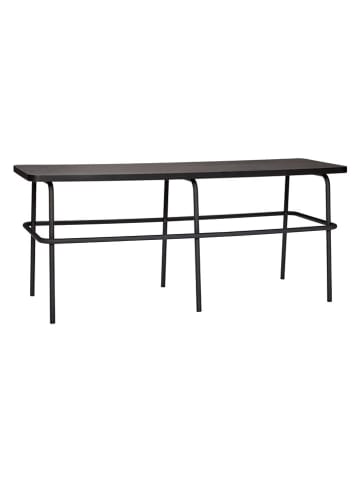 Ławka "Ash" w kolorze czarnym - 110 x 46 x 39 cm