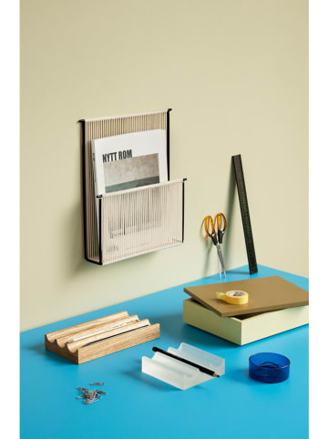 Organizer "Wave" w kolorze białym na biurko - 11 x 3 x 11 cm
