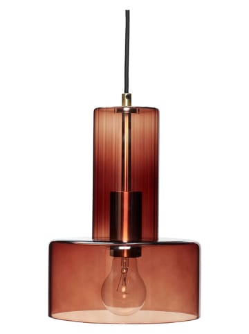 Hanglamp "Ripple" bruin - (H)27 x Ø 20 cm