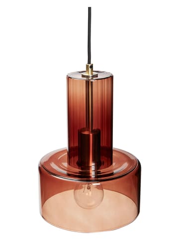 Hanglamp "Ripple" bruin - (H)27 x Ø 20 cm