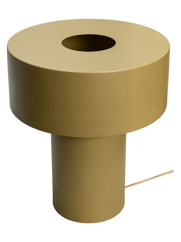 Lampa stołowa "Aki" w kolorze khaki - wys. 37 x Ø 30 cm