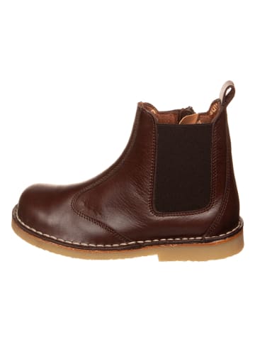 Leder-Chelsea-Boots in Dunkelbraun