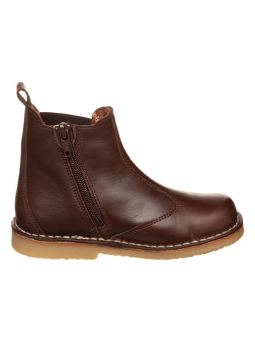 Leder-Chelsea-Boots in Dunkelbraun