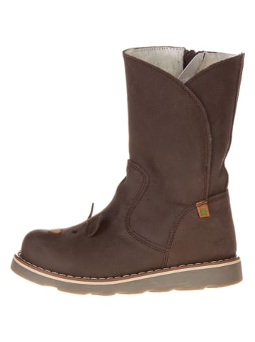 Leder-Winterstiefel in Braun