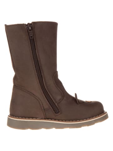 Leder-Winterstiefel in Braun