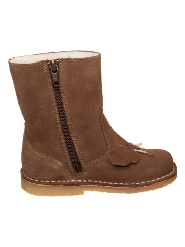 Leder-Winterboots in Braun