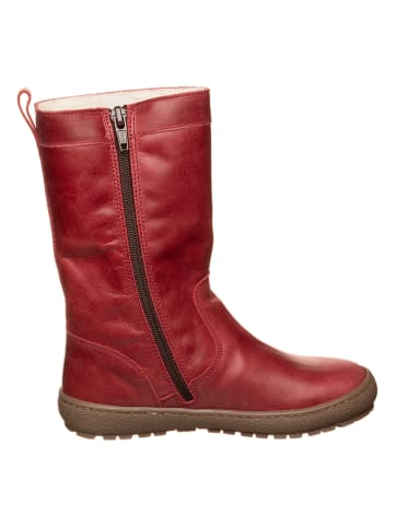 Leren winterlaarzen rood