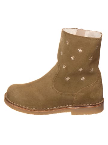 Leren winterlaarzen kaki