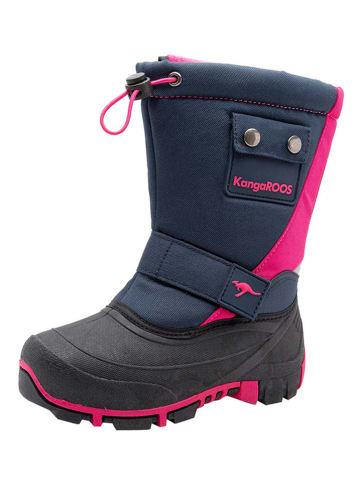 Winterstiefel "Kanga-Bean II" in Dunkelblau/ Pink
