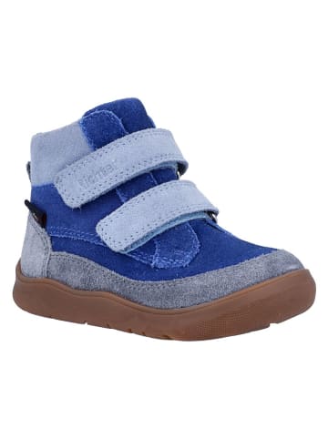 Leren barefootschoenen "Samy" blauw/lichtblauw