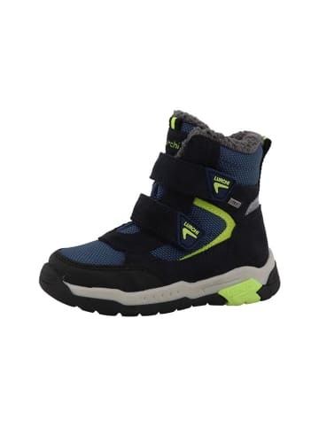 Leder-Winterstiefel "Norris 1" in Schwarz/ Dunkelblau