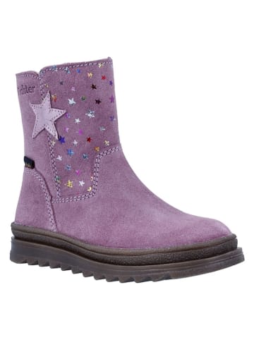Leder-Winterboots "Anna" in Lila