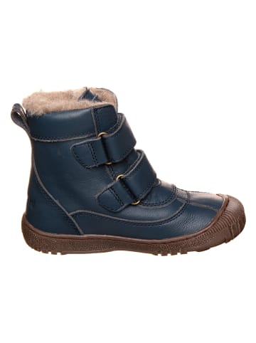 Leren boots "Magnus" donkerblauw