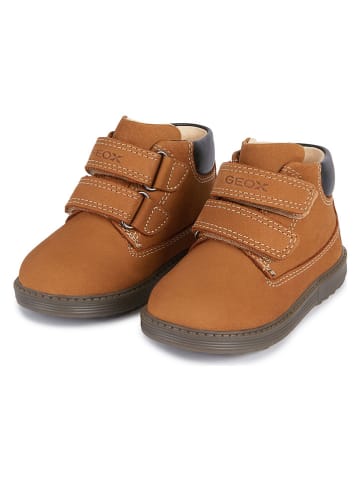Leder-Ankle-Boots "Hynde" in Hellbraun