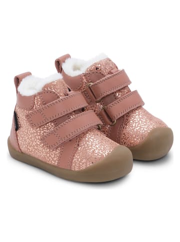 Leren winterboots "Bloom" lichtroze