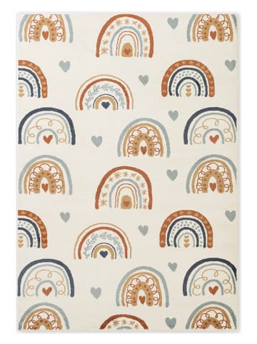 Kurzflor-Teppich "Adventures" in Creme/ Bunt