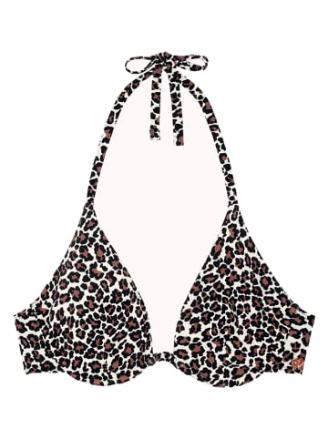 Bikini-Oberteil "Waikiki" in Braun/ Schwarz/ Weiß
