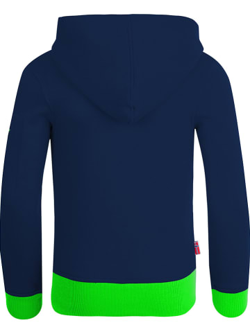Sweatjacke "Sortland" in Dunkelblau/ Grün