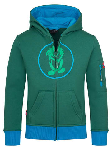 Sweatjacke "Sortland" in Grün