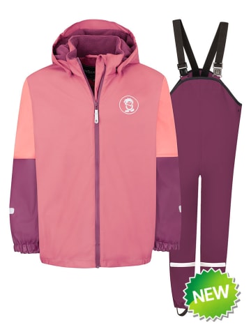 2tlg. Regenoutfit "Odda" in Rosa
