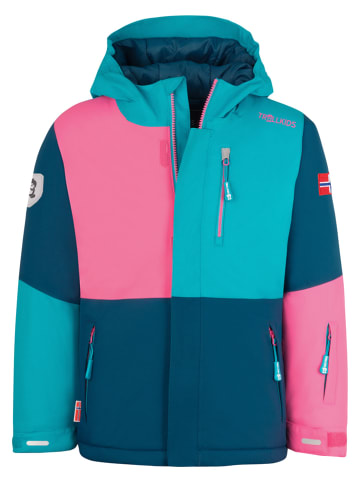 Ski-/snowboardjas "Hallingdal" turquoise/lichtroze