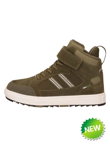 Skórzane sneakersy "Grimstad" w kolorze khaki