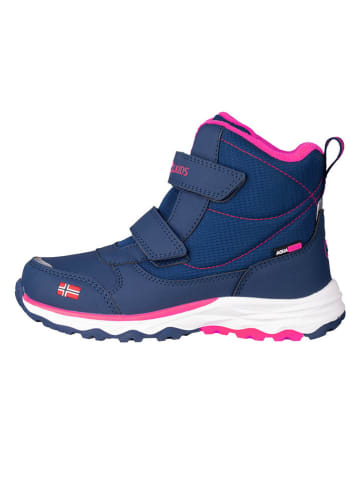 Winterboots "Hafjell" in Dunkelblau/ Pink