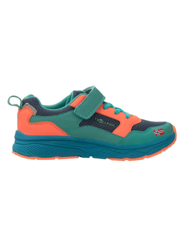 Sneakersy "Haugesund" w kolorze zielono-pomarańczowym