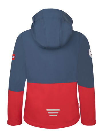 Softshelljacke "Skjorta" in Blau/ Rot