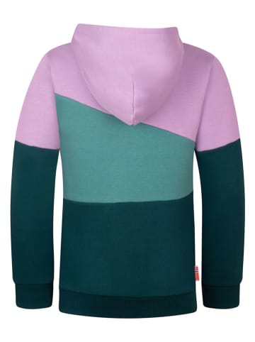 Sweatjacke "Alesund" in Türkis/ Dunkelgrün/ Lila
