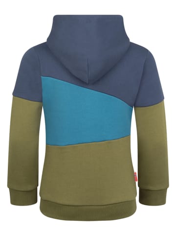 Sweatvest "Alesund" kaki/blauw