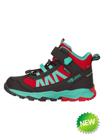 Buty trekkingowe "Tronfjell" w kolorze czarno-turkusowym