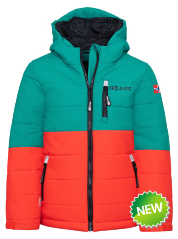 Ski-/ Snowboardjacke "Hemsedal" in Türkis/ Orange