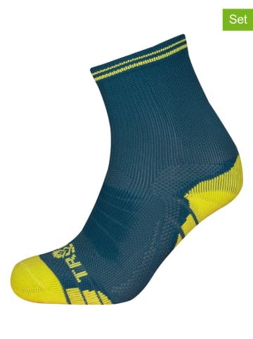 2er-Set: Wandersocken "Mid Cut Socks III" in Petrol