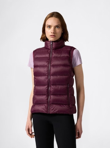 Doorgestikte bodywarmer paars