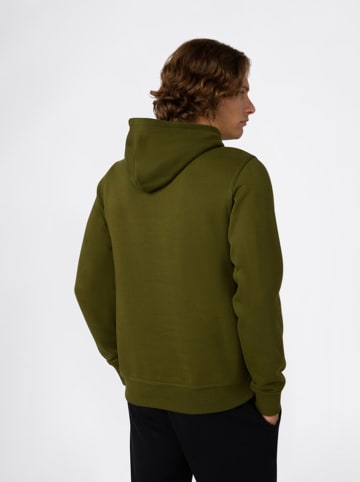 Hoodie kaki/zwart